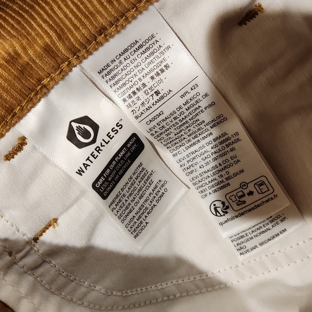 ❤️ NWOT! LEVI'S 94' BAGGY FIT HIGH RISE CORDUROY JEANS, 4 (27) - Picture 8 of 12